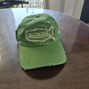 Rare Kustommade Von Dutch Hat in Brat Green